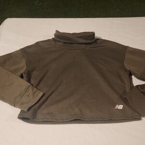 New Balance Crop Top  Olive Sweater